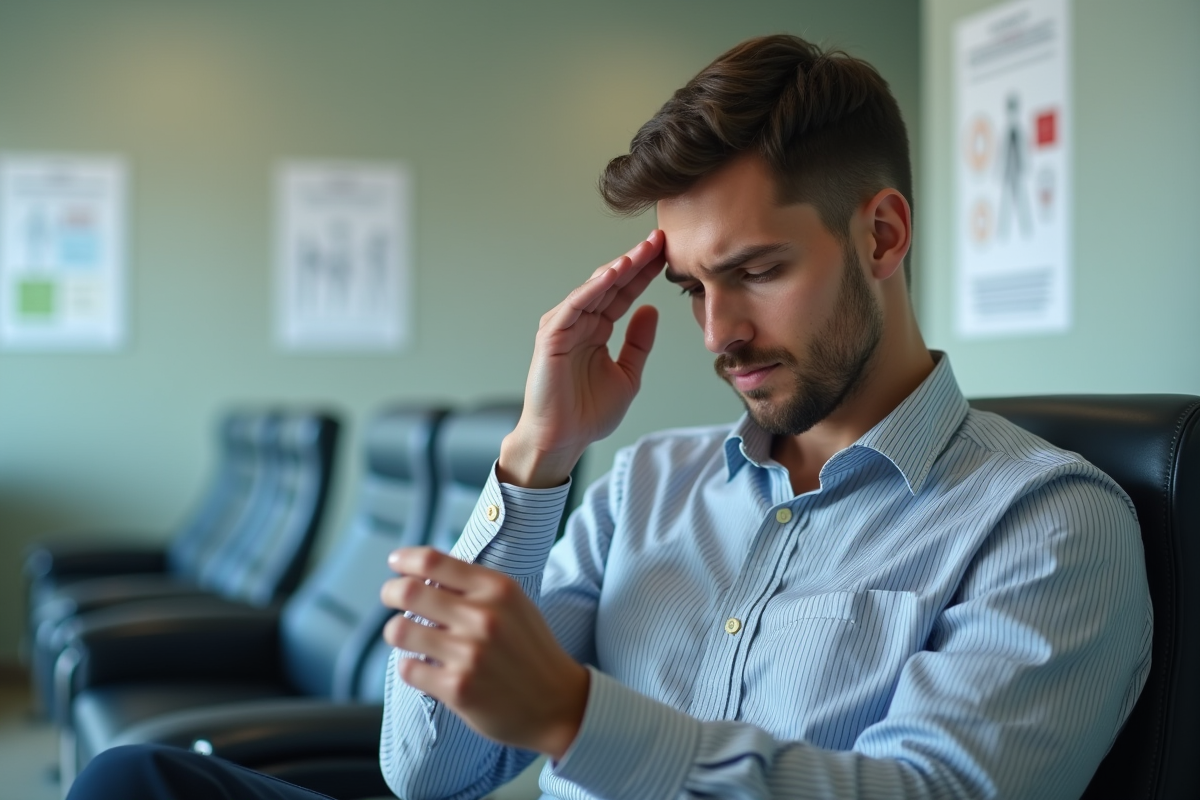 Jeune homme en salle d